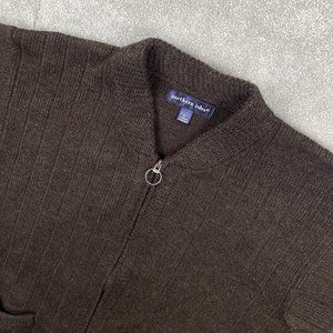 Vintage Northern Isles Cosby Sweater Men's XL Brown Hand Knit Grandpa 90s Y2K